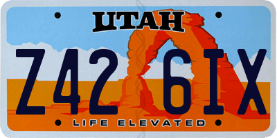 UT license plate Z426IX