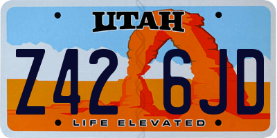 UT license plate Z426JD