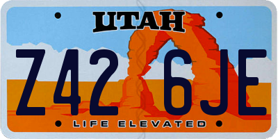 UT license plate Z426JE