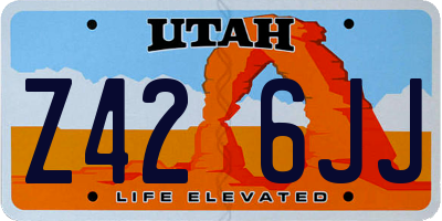 UT license plate Z426JJ
