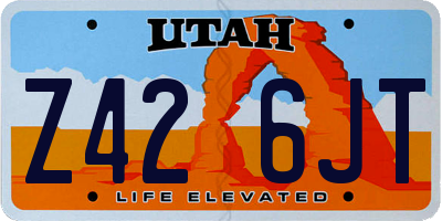 UT license plate Z426JT