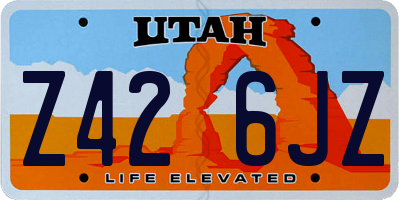 UT license plate Z426JZ