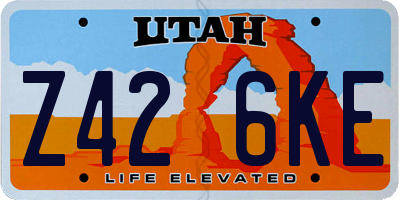 UT license plate Z426KE