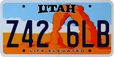UT license plate Z426LB