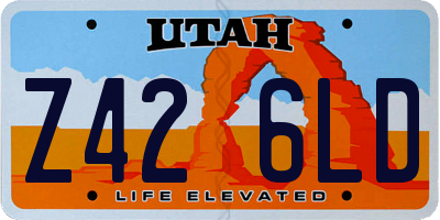 UT license plate Z426LD