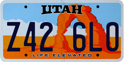 UT license plate Z426LO