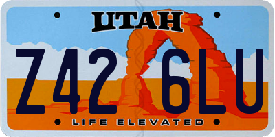 UT license plate Z426LU