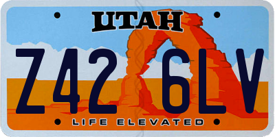 UT license plate Z426LV
