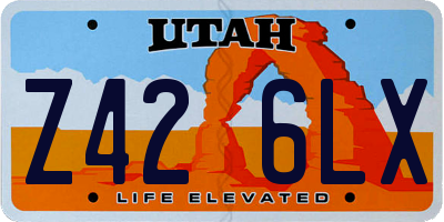 UT license plate Z426LX