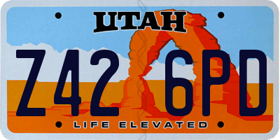 UT license plate Z426PD