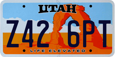 UT license plate Z426PT