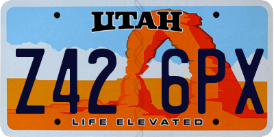 UT license plate Z426PX