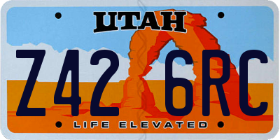 UT license plate Z426RC