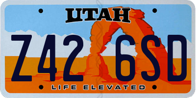 UT license plate Z426SD