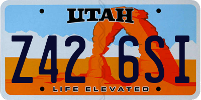 UT license plate Z426SI