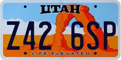 UT license plate Z426SP