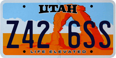 UT license plate Z426SS