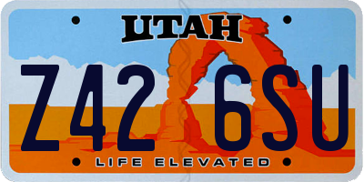 UT license plate Z426SU