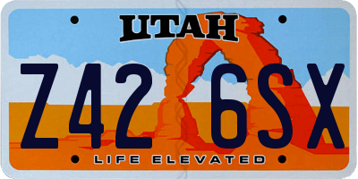 UT license plate Z426SX