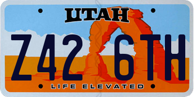 UT license plate Z426TH