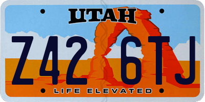 UT license plate Z426TJ