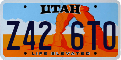 UT license plate Z426TO