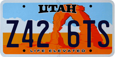 UT license plate Z426TS