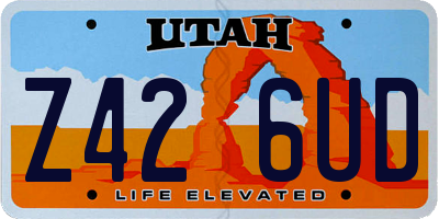 UT license plate Z426UD
