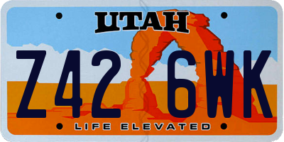UT license plate Z426WK