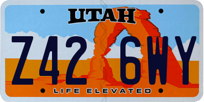 UT license plate Z426WY