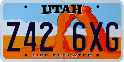 UT license plate Z426XG