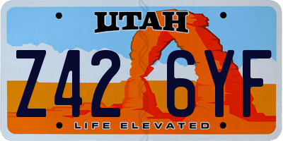 UT license plate Z426YF