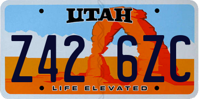 UT license plate Z426ZC