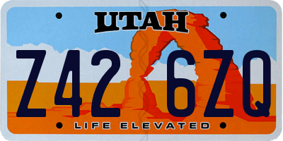 UT license plate Z426ZQ