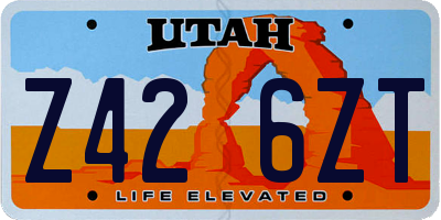 UT license plate Z426ZT