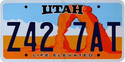 UT license plate Z427AT