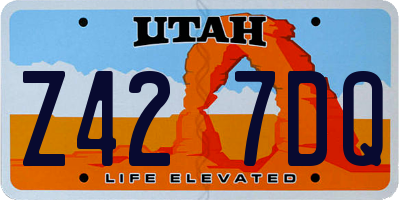UT license plate Z427DQ