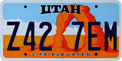 UT license plate Z427EM