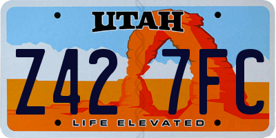 UT license plate Z427FC