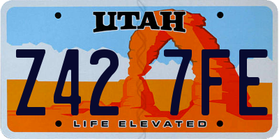 UT license plate Z427FE