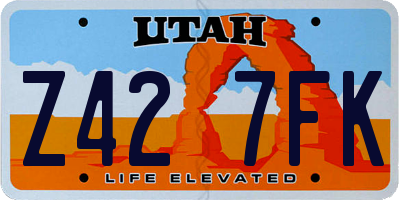 UT license plate Z427FK