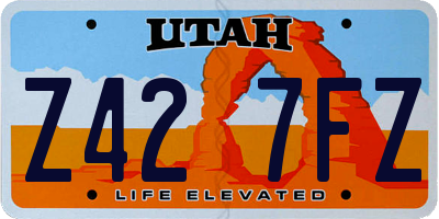 UT license plate Z427FZ