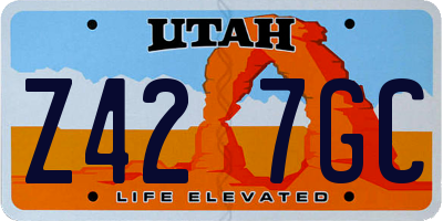UT license plate Z427GC