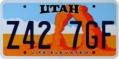 UT license plate Z427GF