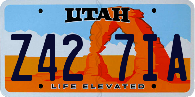 UT license plate Z427IA