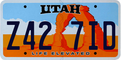 UT license plate Z427ID