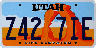 UT license plate Z427IE