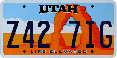 UT license plate Z427IG