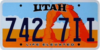 UT license plate Z427II