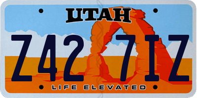 UT license plate Z427IZ